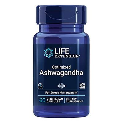 Life Extension optimoitu Ashwagandha 60 kasvissyöjä kapselit
