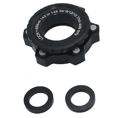 Center Lock Hub Boost -sovitin, keskilukko 6-reikään, 12X142 - 12X148 musta