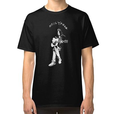 RockShark Neil Young skjorte, klistermærke, hættetrøje, maske T-shirt sort L