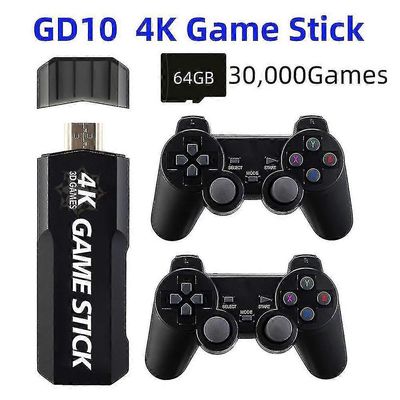 Baifengtai 2023 Uusi Gd10 Game Stick Sisäänrakennettu 40000 peliä 128gb 2.4g langaton ohjain HD Retro videopelikonsoli 4k HD Video Game Console Bey...