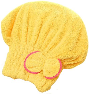 Mikasa 1 hårtørrer cap, Super soft håndklæde badehætte gul