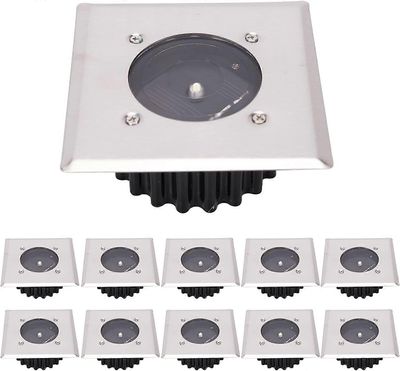 Augro LED aurinko maavalo 10 pakkaus, vedenpitävä IP65 (viileä valkoinen) [energialuokka A +]