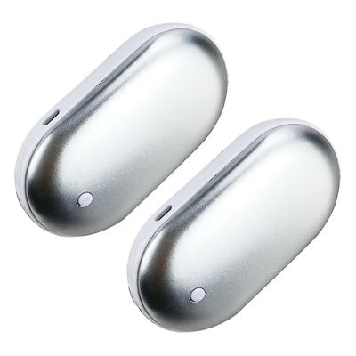 2 pakkaus ladattavat kädenlämmittimet Usb Power Bank sähköinen taskulämmitin Valkoinen
