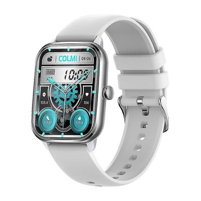 Colmi C61 Smartwatch 1.9 tommers fullskjerm Bluetooth-anrop hjertefrekvens søvnmonitor 100 sport modell Sølv