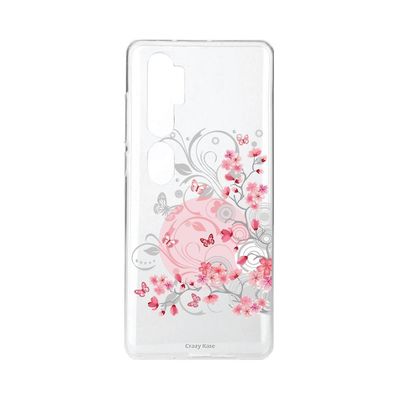 Crazy Kase Skrog til Xiaomi Mi Note 10 Blød blomst og sommerfugl