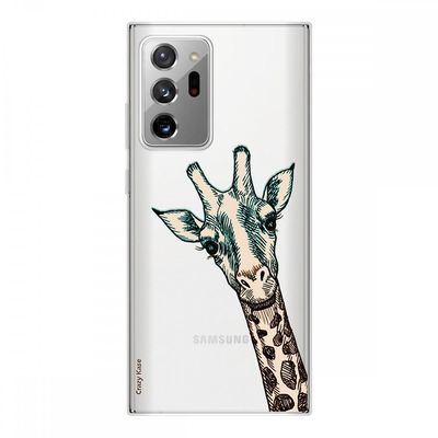 Crazy Kase Hull Til Samsung Galaxy Note20 Ultra i silikone fleksibel 1 mm, girafhoved