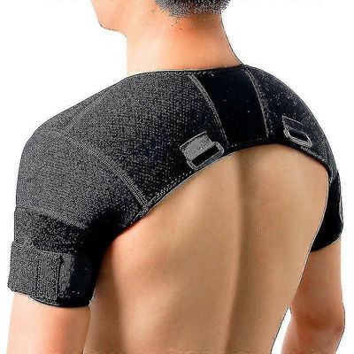 Musta Double Shoulder Wrap Support, Kiertäjäkalvosin, Käsivarsi, Pain Relief, Hot Therapy Miehille ja naisille Joustava XL - Pjun XXL