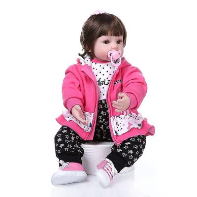 Genfødsel dukke 60cm genfødt lille barn blød silikone håndlavet genfødt baby pige dukker realistisk udseende født baby dukke fødselsdag sød gave