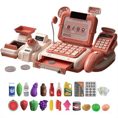 Spill Cash Register Toy Pretend Play Set Førskolen Learning Ideell gave til barn Girls Boys