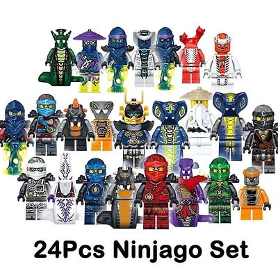 24 stk sæt Ninjago Minifigurer Kai Jay Sensei Wu Master Byggeklodser Legetøj