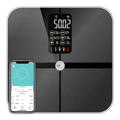 Asteikot kehon painoon ja rasvaan Lescale Suuri näytön painoasteikko Korkea Tarkka kehon rasva-asteikko Digitaalinen Bluetooth-kylpyhuoneasteikko