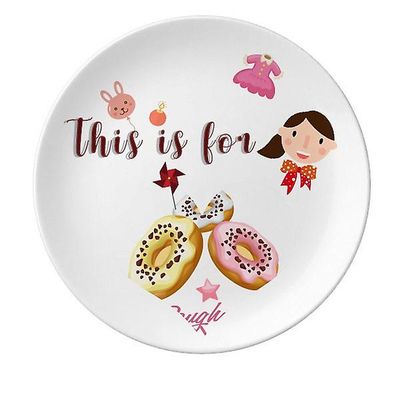 Doughnut Vestlige Dessert Sweet Food Datter Dessert Plate Dekorative Porcelæn 8 tommer Dinner Home