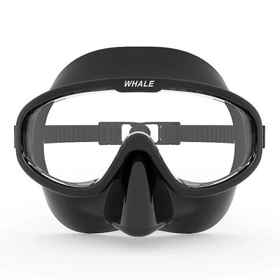 2022 Ny dykkermaske Fuld ansigt Klar linse Anti Tåge Scuba Mask Undervandsmaske Svømning Snorkel Dykkerudstyr til voksne unge Sort