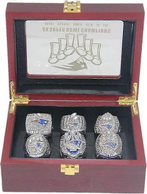 Kaikki 6-kertaiset New England Tom Championship 'Patriots Brady -sormukset laatikkolahjoilla naisille Miehet lapset Pojat Isät