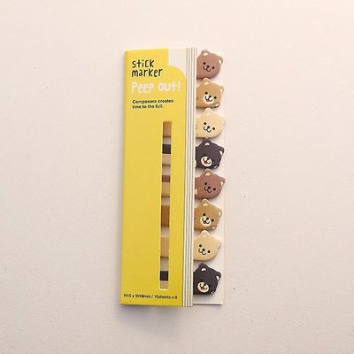 Ceyue Sød japansk og koreansk papirvarer Række af siddende dyr Bogmærke Sticky Note Besked Note N Sticky Note 160 * 5 Sticky 2