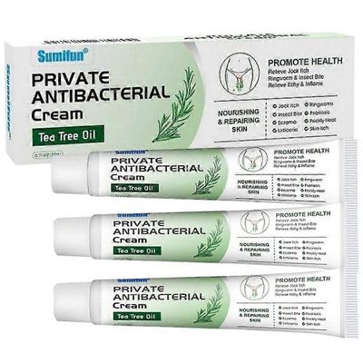Teepuuöljyä sisältävä kutinaa lievittävä voide: Parantaa intiimin alueen kutinaa, edistää toipumista ja terveyttä 3pcs