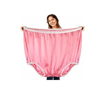 Funny Big undertøy Mama Undies Plus Size Granny truser Hvit Elephant Joke gave til kvinner menn, 100% ny lys rosa