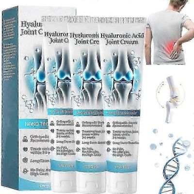 2025 Hyaluronihapponivelvoide, Hyaluronihapponivelhierontavoide, Edistynyt nivel- ja luustohoitovoide selälle, niskalle, käsille ja polville 3pcs