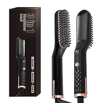 Coosilo Ny mænds skæg Comb, Electric Styling straight hair comb og krøllet hår Kam