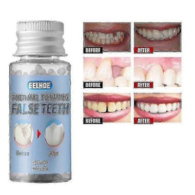 Erittäin vahva muovattavat hampaat Liima Luonnonhartsi Hammasproteesiliima väliaikaiseen hampaiden korjausraon täyttämiseen Tekohampaiden korjaus 10g