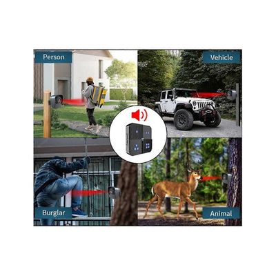 Ajotiehälytys 800M pitkän kantaman langaton säänkestävä kodin turvallisuus liiketunnistin Moni Musta