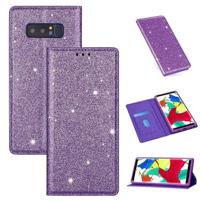 Samsung Galaxy Note 8 Ultrathin Glitter Magneettinen Vaakasuora Flip Nahkakotelo Pidikkeellä & Korttipaikoilla