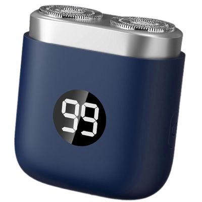 Kannettava sähköparranajokone matkoille Matkaystävällinen johdoton partaleikkuri kotimatkoille Sininen