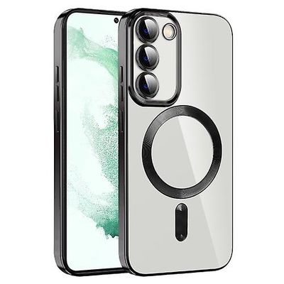 Mycase For Samsung Galaxy S22+ 5g CD teksturbelegg Tpu Magsafe telefondeksel med linsefilm Svart
