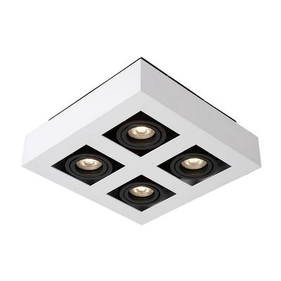 Italux Lighting Italux Casemiro - Moderne overflademonteret hvid, sort 4 lys, GU10