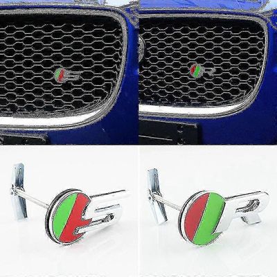 Metallinen kilpasäleikkötarra, joka on yhteensopiva Jaguar F-pace F-type E-pace Xe Xf Xjl R S Sport Emblem Grills -tarran kanssa Jaguar-lisävarusteet