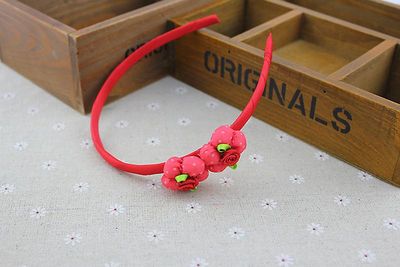 Børns baby pige Sød hovedbeklædning Dot Flower Dejligt hovedbånd Rose Tiara Hårbøjle til børn Acessorio de Cabelo T steg