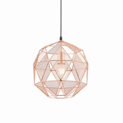 Endon Collection Lighting Panser 1 let sfærisk pendel kobberplade, E27
