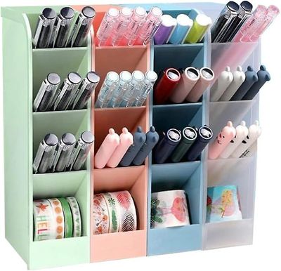 4 stk Pen Holder Organizer Desk Organizer Blyantholder Skrivebord Organiser Pen Pot Desk Ryddig Desktop Opbevaring Desktop Stationær Organiser Blya...