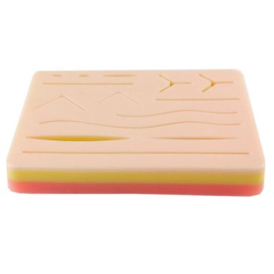 Suture Pad Gjenbrukbar Imitasjon Hud Silikon Trening Praksis Sår Hudsett For Student