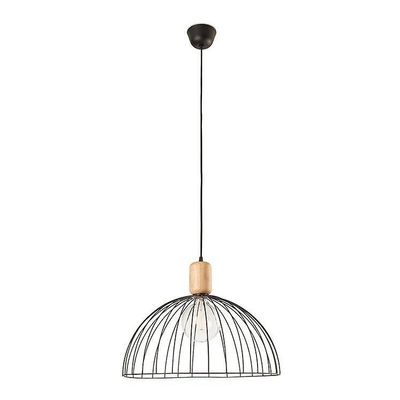 LEDS-C4 Lighting Kontrast bur loft vedhæng mat sort lys træ 1x E27 48.7cm
