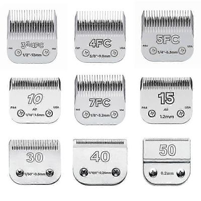 3F 4F 5F 7F 9 10 30 40 50 Professional Pet Clipper Blade A5 Blade sopii useimpiin Andis Oster Clippers Pet Clippers keraaminen terä 50-0,2 mm