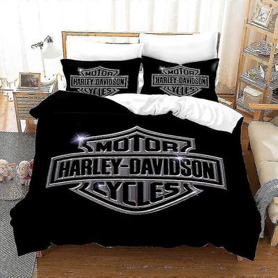 Hd-6 3D-tulostettu Harley Davidson moottoripyörät 2/3kpl vuodevaatteet pussilakana peitto tyynyliina PYL UK DOUBLE 200x200cm