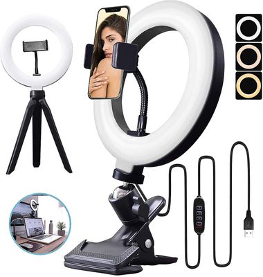 Mikasa 2 I 1 Video Konference Belysning Kit /6inch Selfie Connection Light med Display Clip