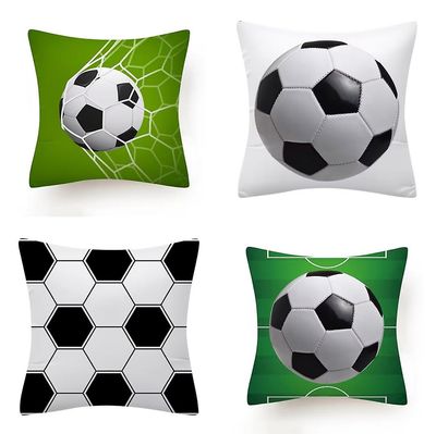 4 Soccer Square dekorative putevar 18 "x18" putevar for familie sofa soverom Auto Office Komfortabel Cool Sports Soccer putevar