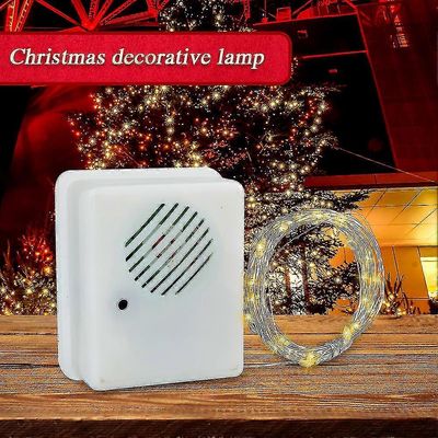 Joulun äänianturi Musiikkikaiutin / 9.8 jalan kielivalot Ääniaktivoidut rekvisiitta Lämmintä valoa