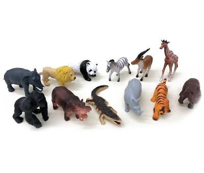 Handuo 12pcs Simulation Dinosaur Model Skov Marine Animal Legetøj style1