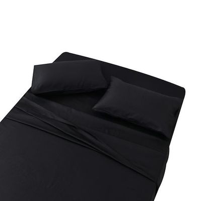 Handuo Sengetøj Sæt Mikrofiber Polyester Super Soft sort Twin