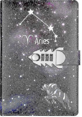 Tianzun Låse dagbok kombinasjon lås journal konstellasjon skrive dagbok A5 starry sky lock skinn Notebo
