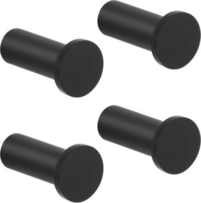 4 pakkausta modernit mustat takkikoukut seinäkiinnitteiset, pyyhekoukut kylpyhuoneisiin, kylpykoukut, raskaat seinäkoukut ripustamiseen