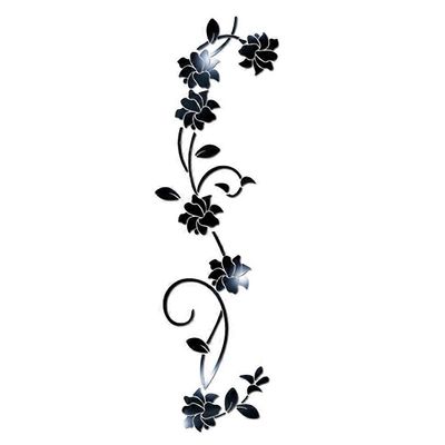 Tyylikäs 3D-seinätarra, peiliefekti olohuoneeseen ja makuuhuoneeseen, irrotettava akryylimateriaali heijastavalla pinnalla parantaa kodin sisustusta