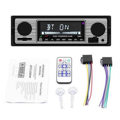 1 DIN Retro Car Stereo Audio Auto Bluetooth USB USB / SD / AUX -kortilla FM MP3-soitin PC-tyyppi: ISO