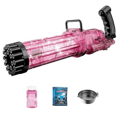 Mikasa 21 Hole Electric Gatling Bubble, Sommer Udendørs Legetøj til drenge og piger Pink