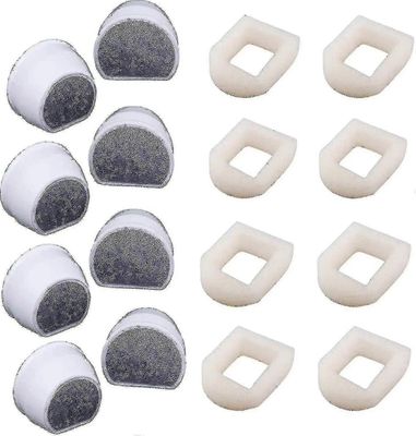 16 kpl vaahtomuovisia esisuodattimia ja aktiivihiilisuodatinta, yhteensopiva Petsafe Drinkwell Inox 360 Avalon -juomalähteen kanssa