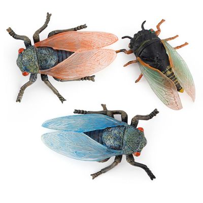 3stk Mini Simulation Insekter Model Cicada Uddannelse Legetøj Børn Gave Tema Party Favoriserer
