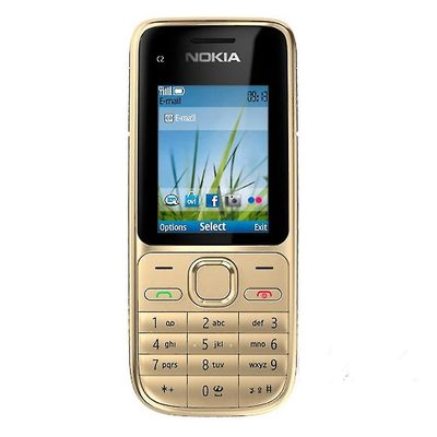 C2-01 Mobiltelefon 3g knappsats handenhet multifunktionell handenhet Gold